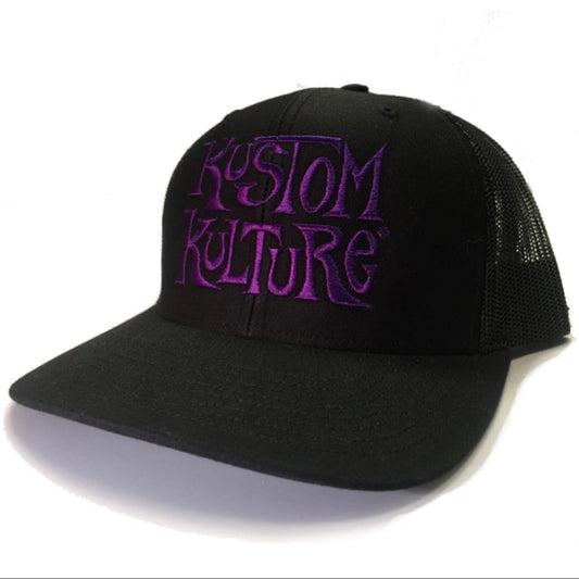 Kustom Kulture Black and Purple Trucker Hat