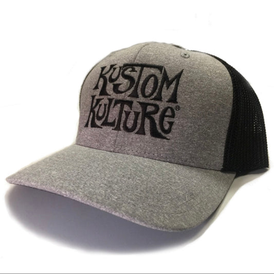 Kustom Kulture Black and Heather Gray Trucker Hat